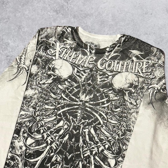 Xtreme Couture Other - Y2K Grunge Affliction Style Xtreme Couture AOP Long Sleeve Shirt - Size XL!